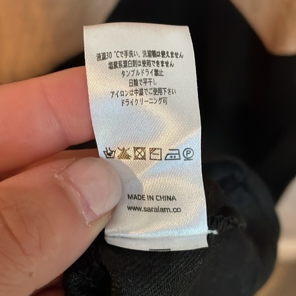 Saralam Women's Tan & Black 100% linen midi dress size 1X NWT! Lagenlook Neutral - Picture 12 of 14